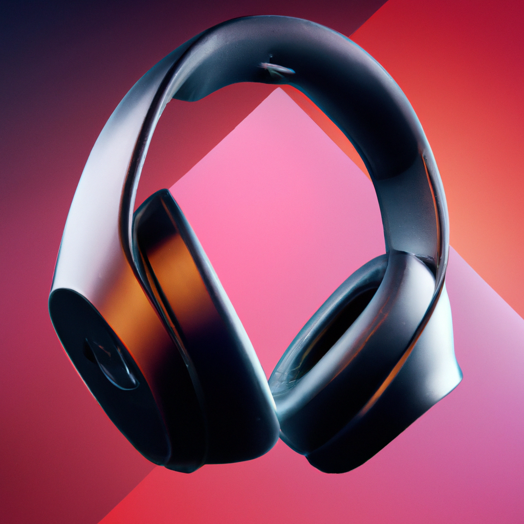 Студийный снимок: наушники на градиентном фоне, роскошная предметная фотография
